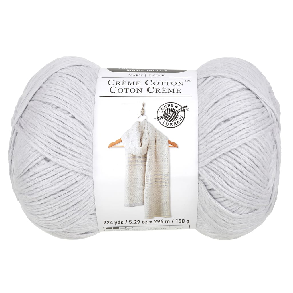Crème Cotton� Yarn by Loops & Threads� | Michaels loops & threads cotton yarn